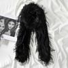 Hot-selling Personalized Spice Girl Style Long Fluffy Scarf Imitation Mink Thickened Soft Waxy Warm Plush Solid Color Fur Collar
