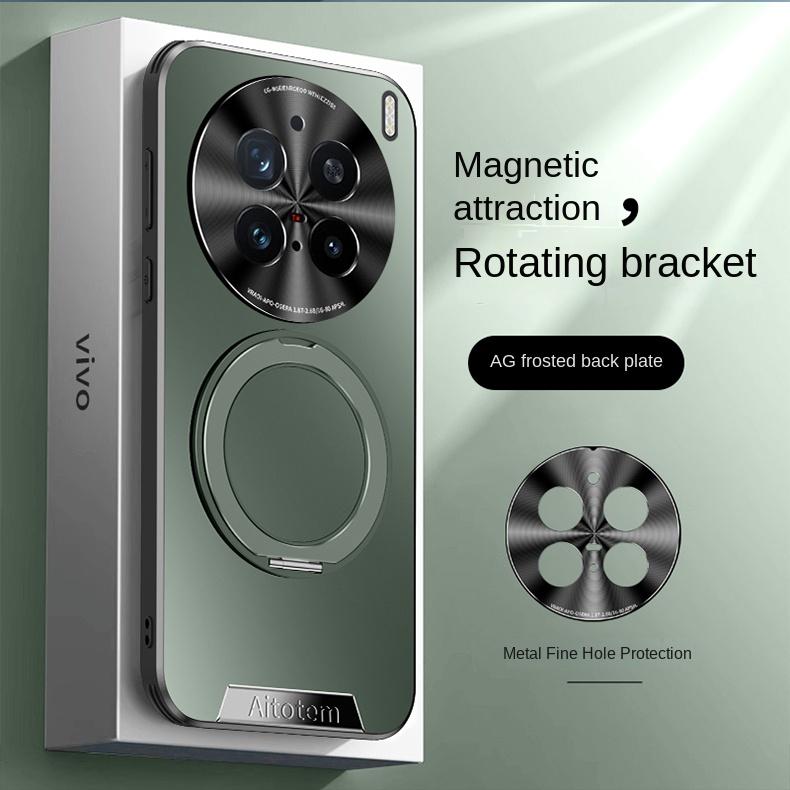 For VIVO X200 Pro Case Hard Matte With Ring Magnetic Protective Back Cover Case For VIVO X100 X20PRO Mini X100Ultra Phone Shell