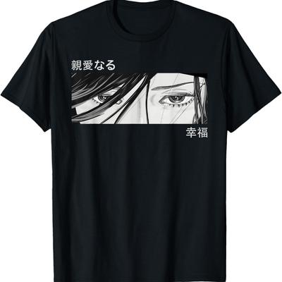 Anime Girl Eyes - Japan Culture Art - Japanese Aesthetic T-Shirt(15)