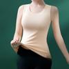 Cashmere Silk Thermal Vest In Large Size with Chest Cushion German Velvet Thermal Underwear Can Be Worn Outside Autumn and Winter Base Coat for Women