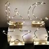 Wooden Eid String Light Led Ramada Mubarak Letters Lamp Ornament Crafts for Islamic Muslim Party Ramadan Decoration Night Lamps