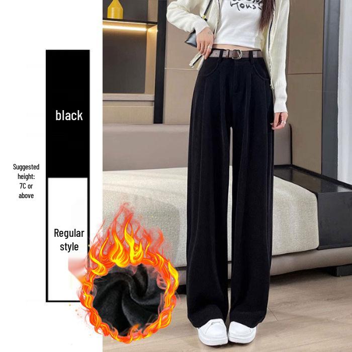 Meilard Women's High-Waisted Wide-Leg Corduroy Pants - Spring/Fall Style, Slimming, Loose Fit.