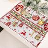 1 Stück-Platzset mit Weihnachtsmannmuster, Tischdecke in mehreren Stilen, Weihnachtsdekoration, Retro-Tischset, Restaurantbedarf(zufällige Stile)