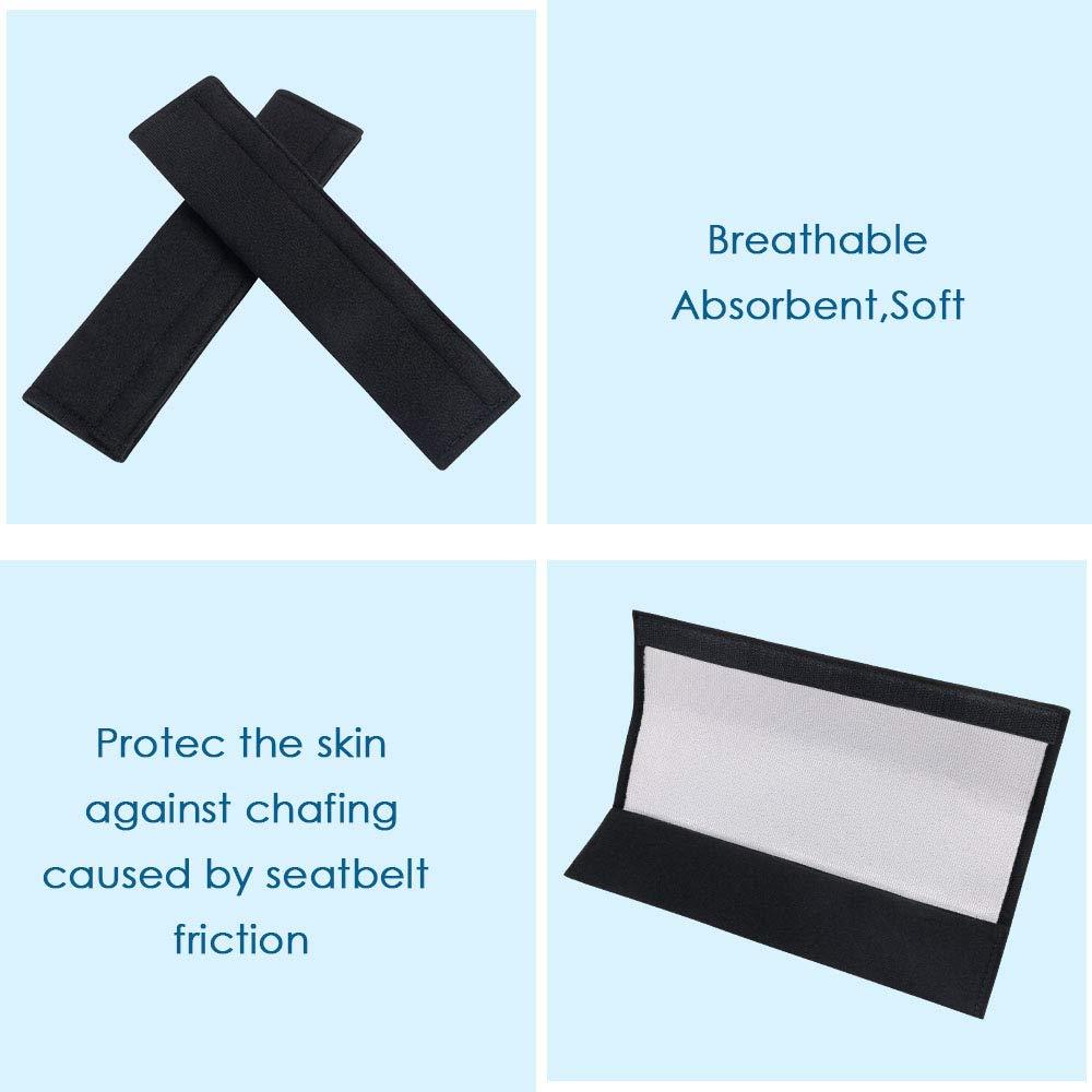 Pack of 2 Seat Belt Pads, Car Seat Belt, Shoulder Pad, Belt Cushion, Protective Cushion and Velvet Bag, Large for More Comfort On the Trip.