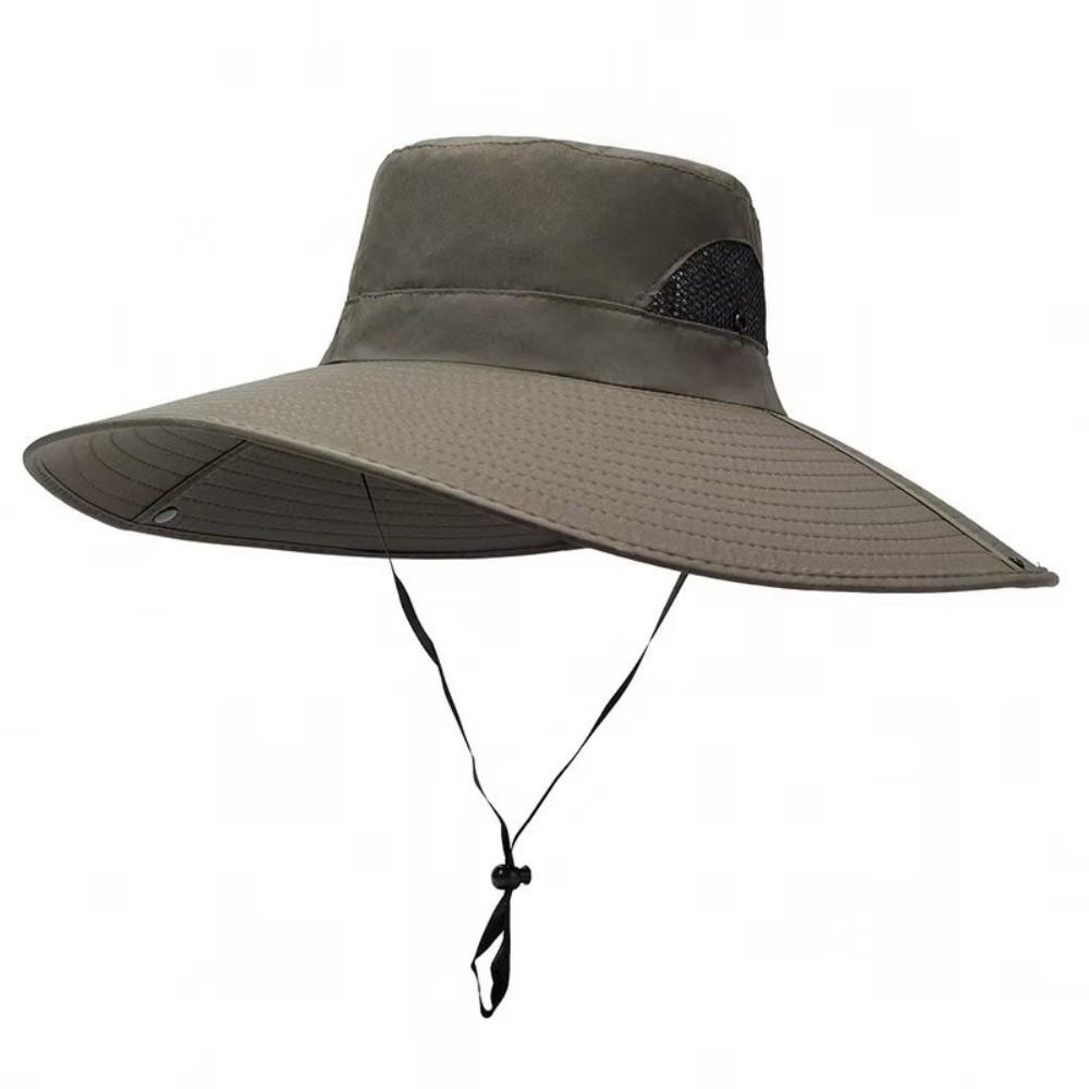 Portable UV Sun Protection Wide Visor Brim Hat 15CM Large Brim Breathable Sun Protection Hat Foldable Bucket Cap Men