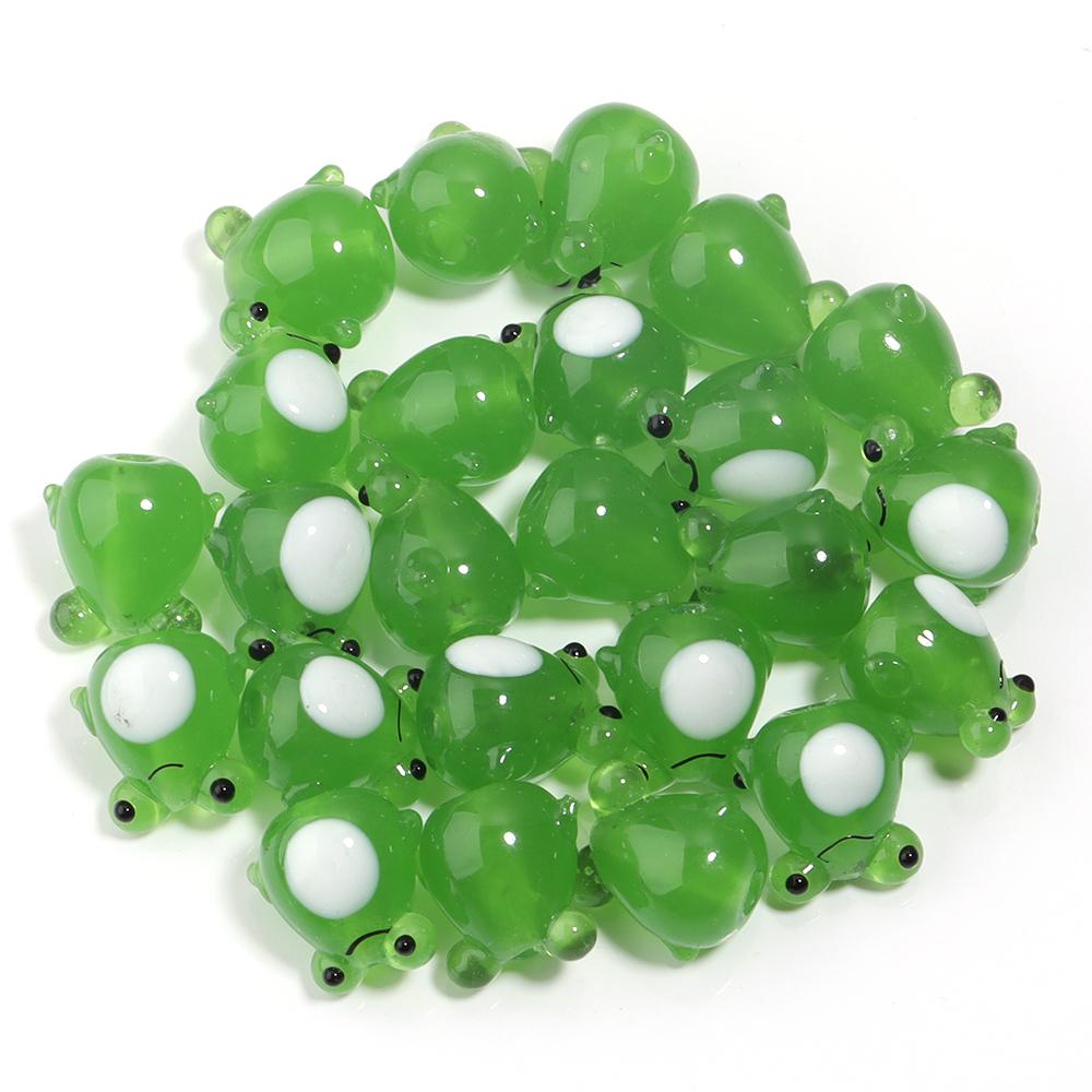 2-10pcs Animal Lampwork Beads Colorful Cartoon Crabs Shrimp Frog Fish Glass Loose Beads For DIY Jewelry Making Bracelet Keychain