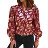 Comfortable Tops Woman Clothing Fashion Casual Tops Shirts Fashionable and Casual Temperament Fall Women's Botanical Hot Gold Printed Shirt Women