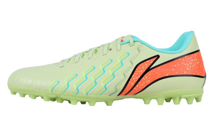 Li Ning Brocade MG Multi Ground Synthetic Leather Soccer Shoes Men s Green YSFU005-3 39