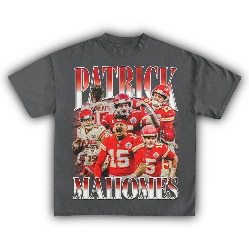Patrick Mahomes Baseball Graphic Cotton Tshirt Unisex Unisex Fans Essentials Short Sleeve Retro Top Summer Vintage Fashion Tee