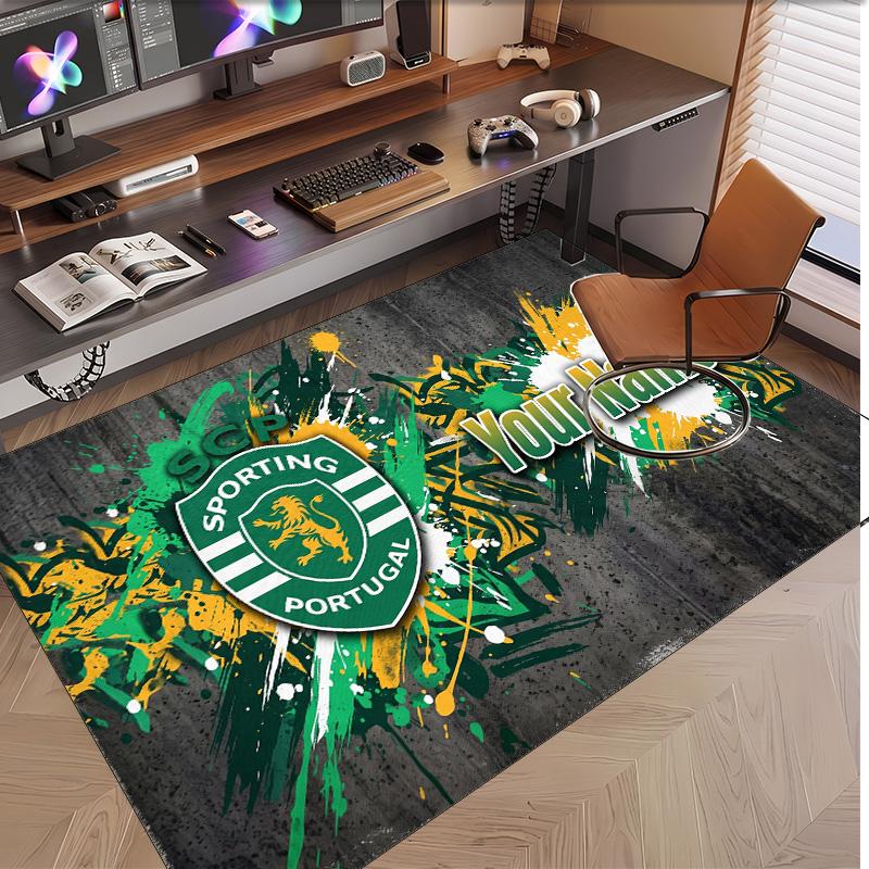 Personalized Crystal Velvet Carpet Sporting CP Pattern Non Slip Floor Rug
