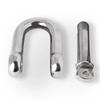 304 Stainless Steel Straight D Shackle D Rigging Shackle Hooks Scrotum Restraint Lock Chastity Delay Ring Sex Toys Adult Store
