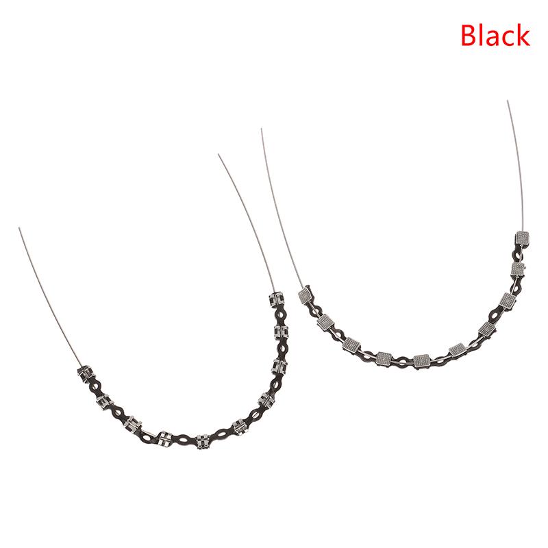 2Pcs/Pack Colorful Hook Temporary Tooth Decoration With Metal Wires Metal Bracket Orthodontic Ligature Ties Dental Decorations