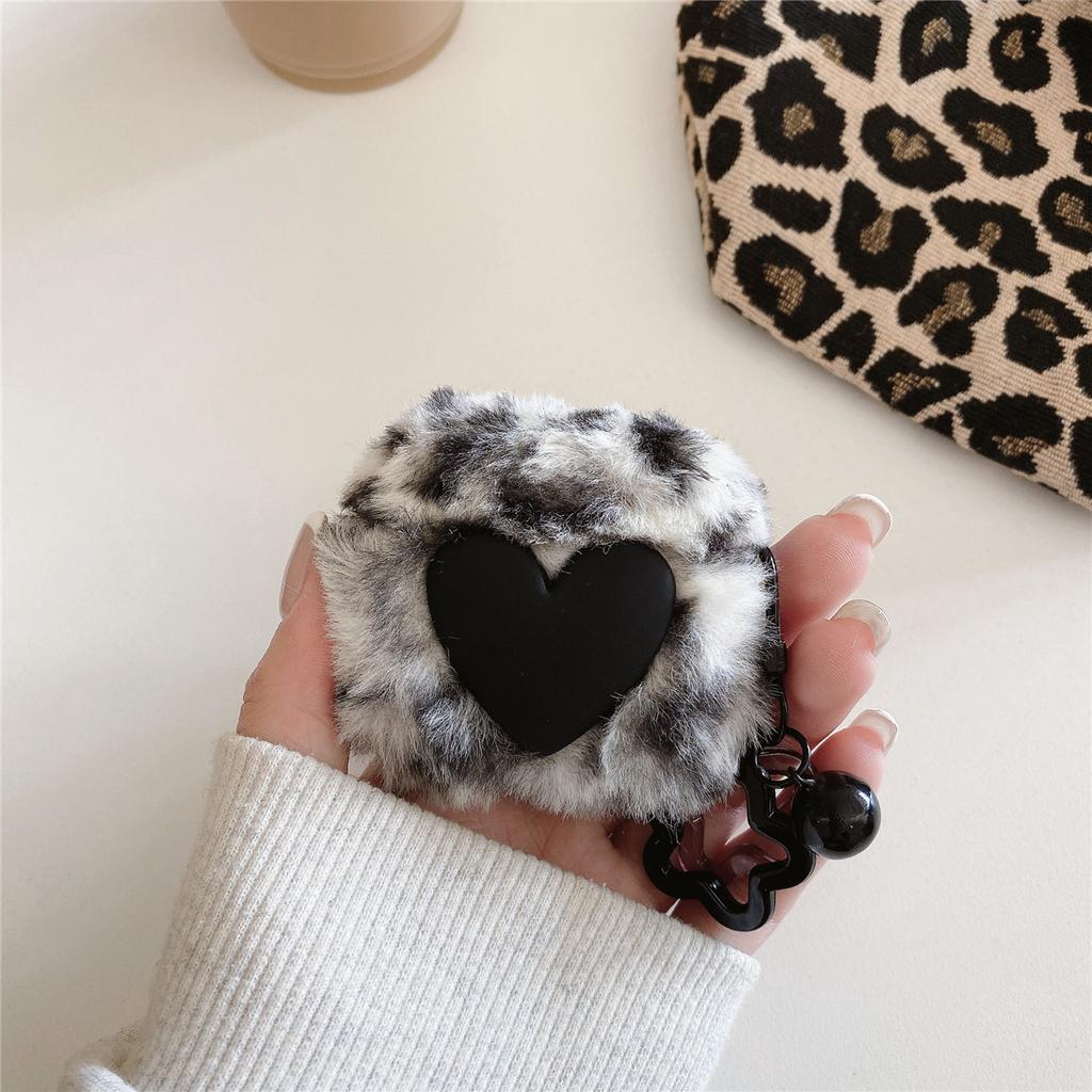 Applicable Plush Leopard Print Apple AirPods 1 Generation Bluetooth Headset Case Pro1 Headphone Case Apple 1 Generation Case