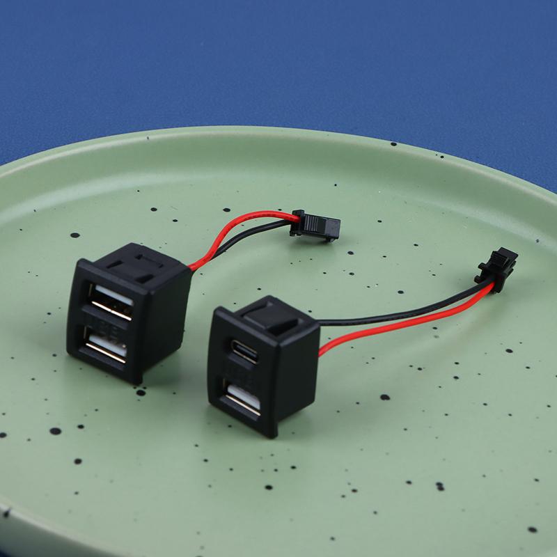 5V 2A USB Type-C Charging Port Flush Mount Panel, Arc Surface Built-in USB Socket for DIY Desk Lamp, LED Light Power Module