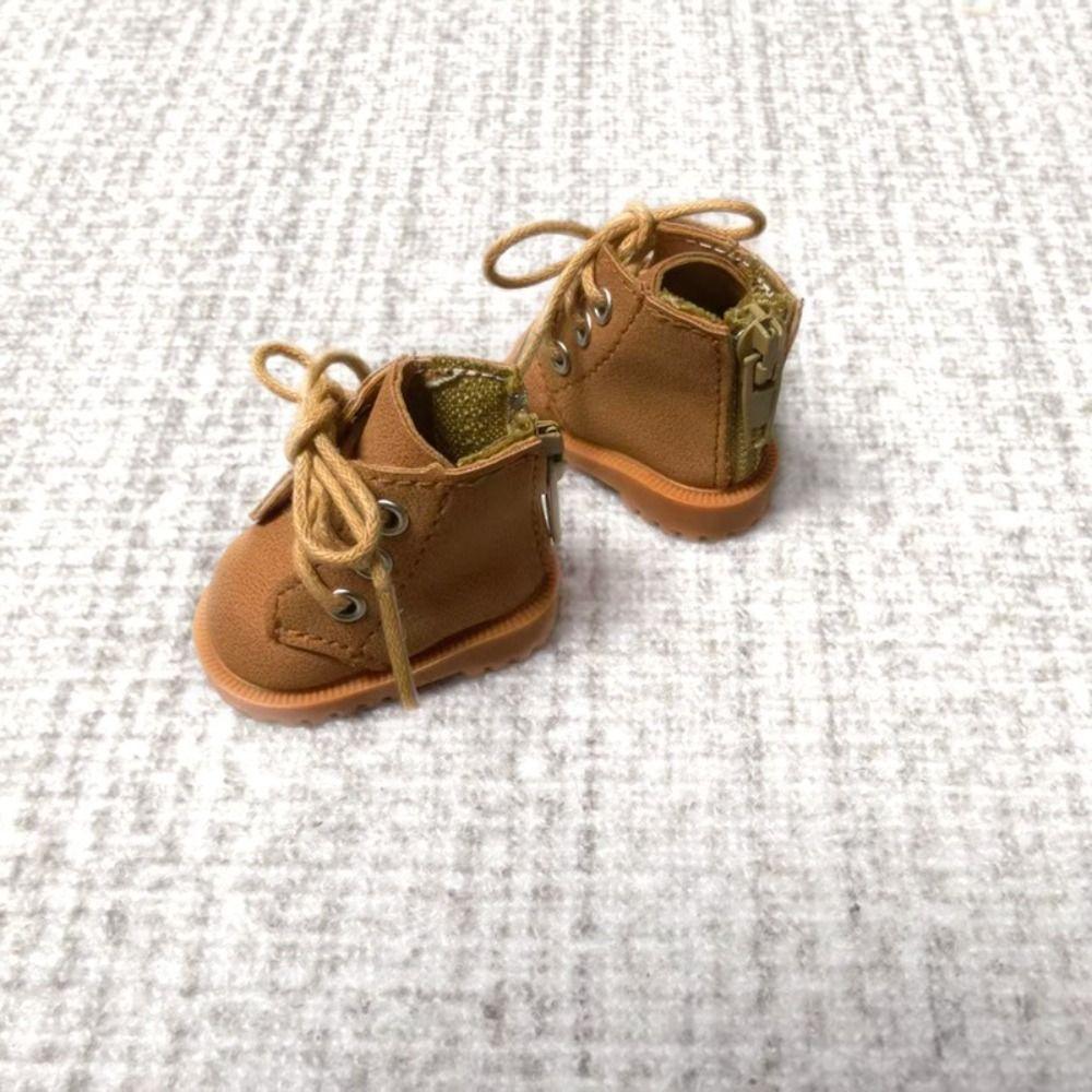1pair Cute Outfit Doll Leather Shoes Boots Black Brown Dolls Uniform Shoes Bjd Doll Shoe  For Penny