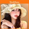 Butterfly Knot Lace Sun Hat For Women Summer Beach Sun Protection Foldable Wide Brim Fashion Accessory