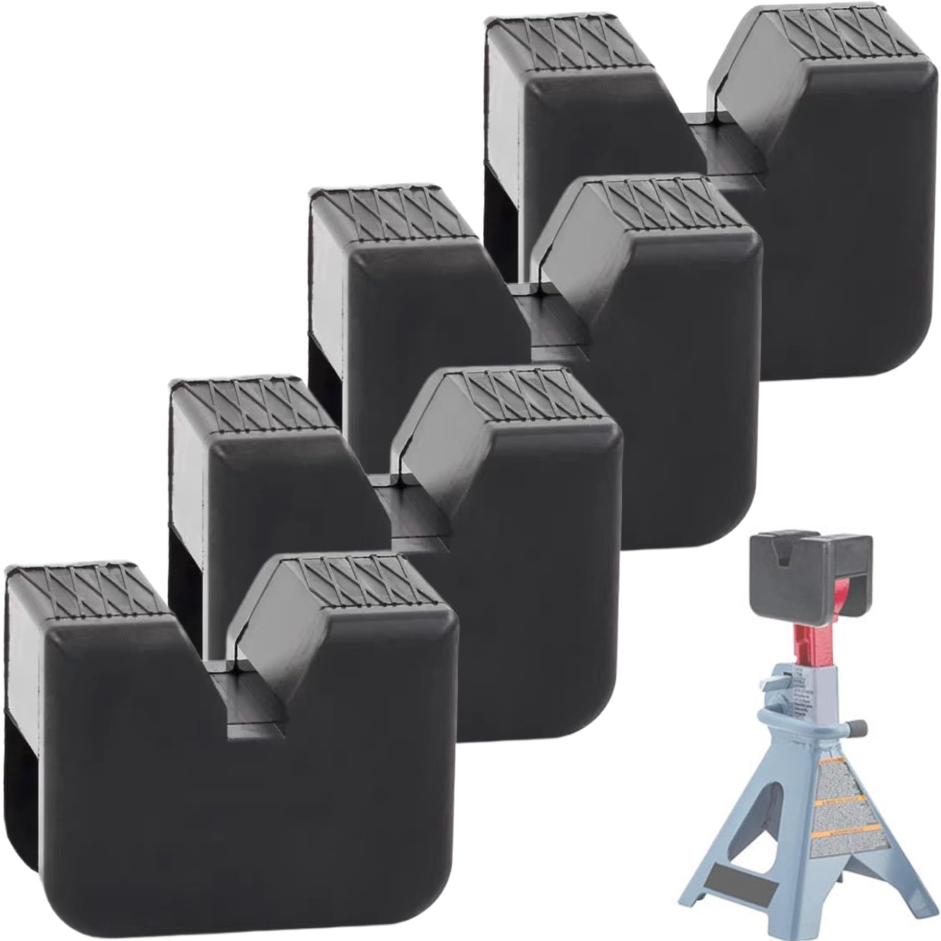 

RYOHIN Lab. Jack Pad, Rubber Jack Attachment, Square, For Horses, Stands, Cushion, Protection, Prevents чёрный