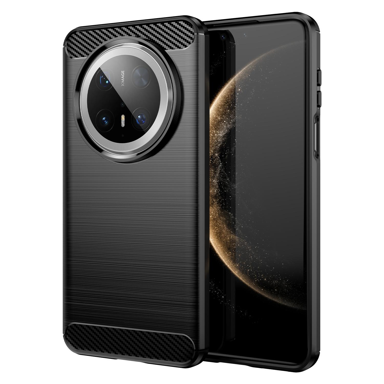 For Huawei Mate 70 Pro/70 Pro+ Case Carbon Fiber Texture Brushed Phone Back Cover A