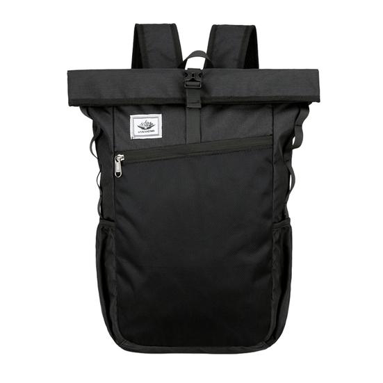 

Открытый складной рюкзак из ткани Оксфорд, водонепроницаемые регулируемые мягкие ремни, большая вместимость, подростковая повседневная школьная сумка, сумка для путешествий, кемпинга, рюкзак чёрный