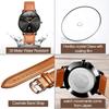 YPF OLEVS Men's Retro Quartz Watch 6.5mm Steel Bezel Leather Band Waterproof Date Dial Black Brown Yellow