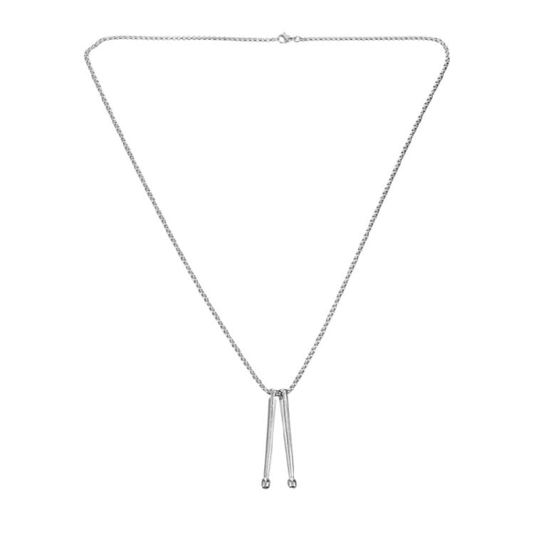 Moderne Drumstick Halskette Schlüsselbeinkette Zierlicher Silberanhänger Schlüsselbeinkette