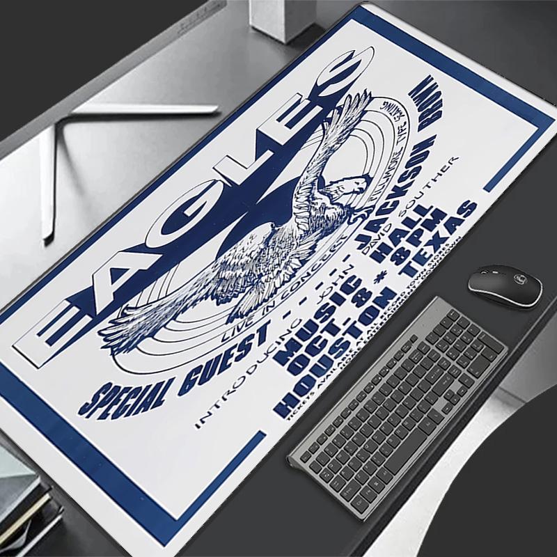Retro Band E-Eagles Theme Premium Non-slip Mouse Pad with Stitched Edges,Durable Rubber Material,for Desktop & Gaming Great Gifts