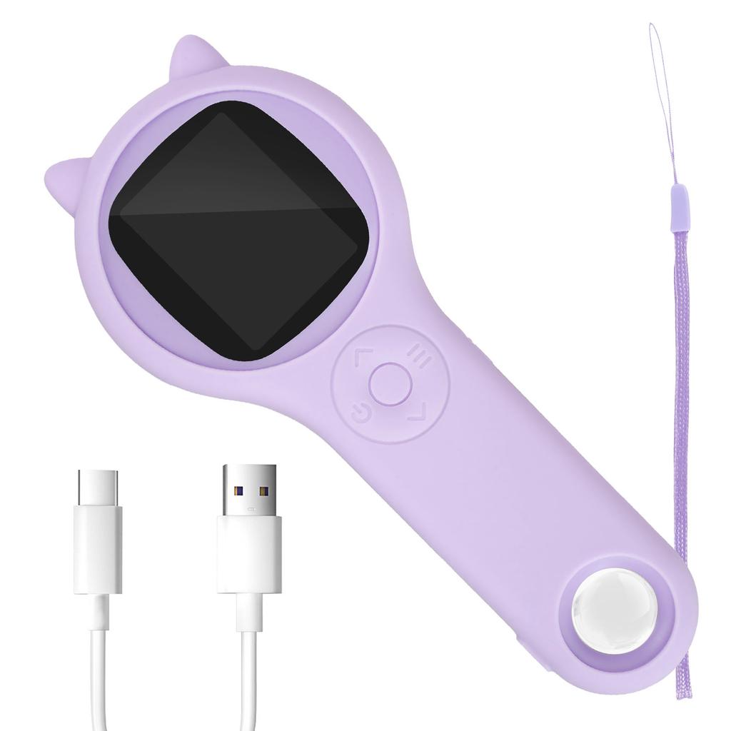 Handheld Magnifying Glass with 2 Inch IPS Screen 500X Digital Microscope USB Rechargeable Portable Kids Educational Science Toys