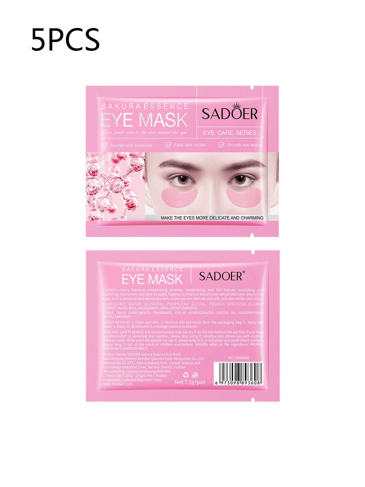 

Sakura Eye Mask Hydrating Anti Aging Under Eye Patches Reduce Dark Circles and Puffiness for Refreshed Look 5pcs