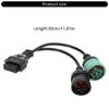 9+6pin to 16Pin Y Cable for Truck Adapter OBD J1939 J1708 J1587 Vehicles Diagnostic Adapter Converter Cable