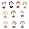 Miniature Crystal Tree Gemstones Bonsais Tree Ornament for Fengshuis Home Office Desktop Decors and Good Luck Wealth