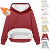 Women's Fashionable Casual Long-Sleeved Top With Fleece Thickened Hooded Sweatshirt