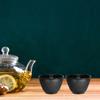 2Pcs Cast Iron Tea Cups 120Ml Japanese Style Kung Fu Tea Mug Heat Retaining Retro Teacup for Home Office Daily Use Cast Iron