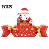 Holiday Party Favor 1/4Pcs Christmas Candy Shape Money Holder, Santa Snowman Reindeer Tree Cash Festive Holder Paper Bag, Gift Box for Party,