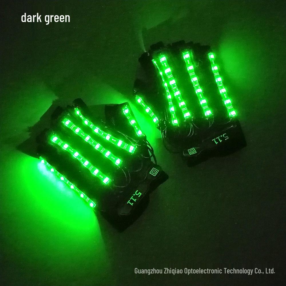 LED Wolverine Handschuhe & Dreifarbige Leuchtbogen-Brille für Bühnen- und Barauftritte