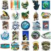 50pcs Fishing Stickers Saltwater Lure Sailing Boat Decals Waterproof Vinyl For Tackle Box Cooler Luggage Angler Gift
