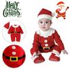 Adorable Christmas Baby Knitted Romper Jumpsuit Outfit W/ Santa Claus Sweater Hat