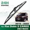 Rear Windshield Wipers Blades,Premium All-Season Wiper Blades Replacement For Fiat Doblo MK2 263 CARGO MAXI 2015 - 2022