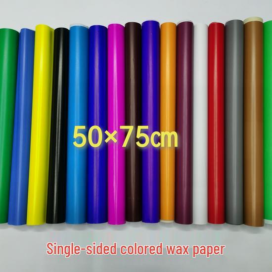 75x50cm Red Single-Sided Waxed Paper for Kindergarten and Handmade Colored Paper Projects
