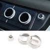 Central Console Ac Knob Cover Trim 3X For Defender 110 - Silver Aluminum