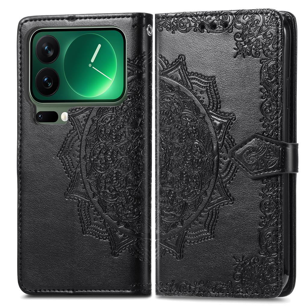 For Xiaomi 17 Pro Max Case Wallet Mandala Flower Leather Phone Cover Stand View