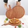 Japanese Style Round Wooden Pizza and Bread Tray