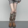 Winter Knitted Leg Warmers Women Warm Knitted Foot Cover Knee Socks Girls Long Socks Stockings Leg Warmers Autumn Sock Korean