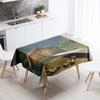 River House Tablecloth Natural Scenery  Anti-Stain Waterproof Rectangular Kitchen Dining Table Home Decor