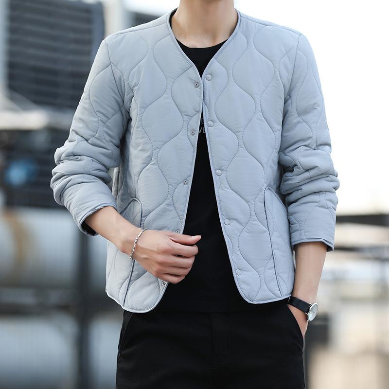 

Мужская подкладка с хлопковой набивкой, новая бархатная цельная короткая одежда с хлопковой набивкой, модная приталенная одежда для защиты от холода 4XL-180-100 kg