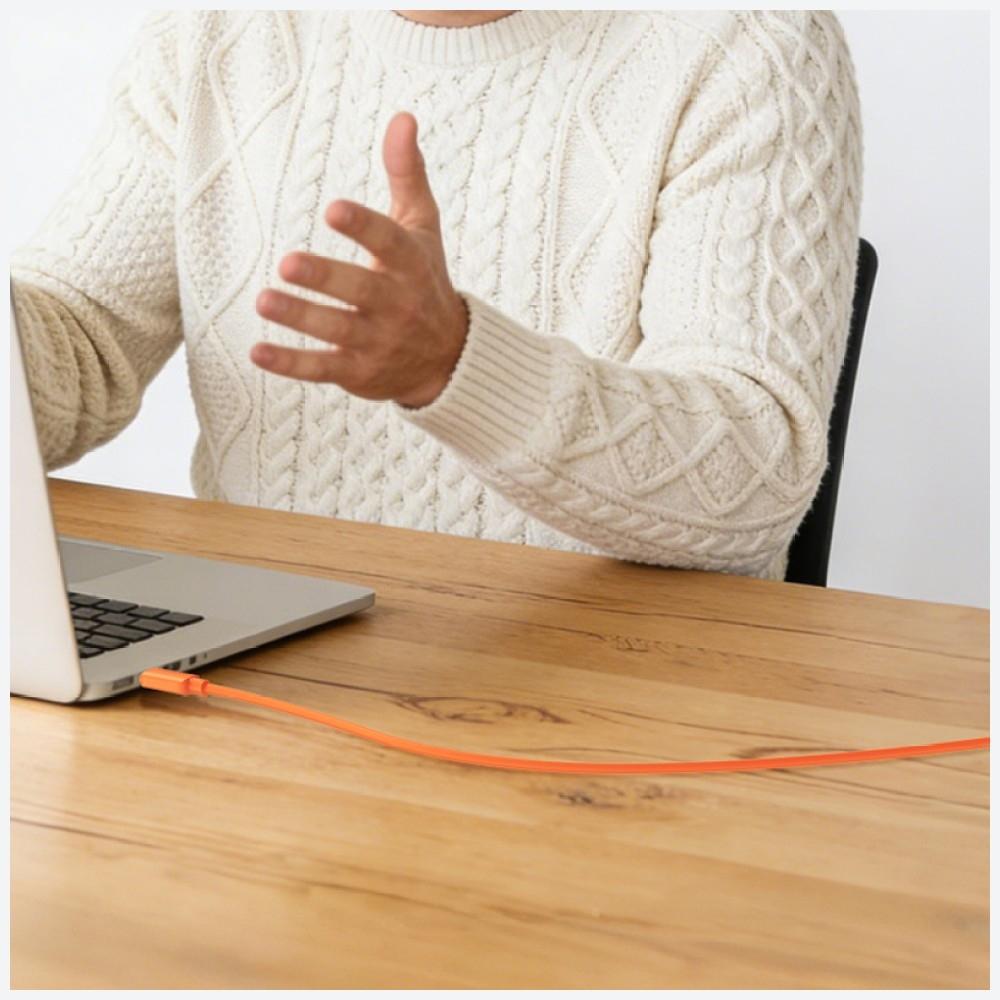 USAMS U98 60W 3A Silicone Fast Charging USB-C to USB-C Cable White