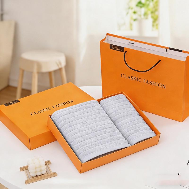 

Customizable Coral Fleece Towel Gift Set with Logo - Three-Piece Souvenir Box Gift Box Towel Set