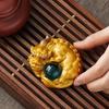 Color-Changing Wealth-Attracting Pixiu Tea Pet - Handmade Resin Craft Feng Shui Home Decor Mini KungFu Tea Table AccessoriesGift