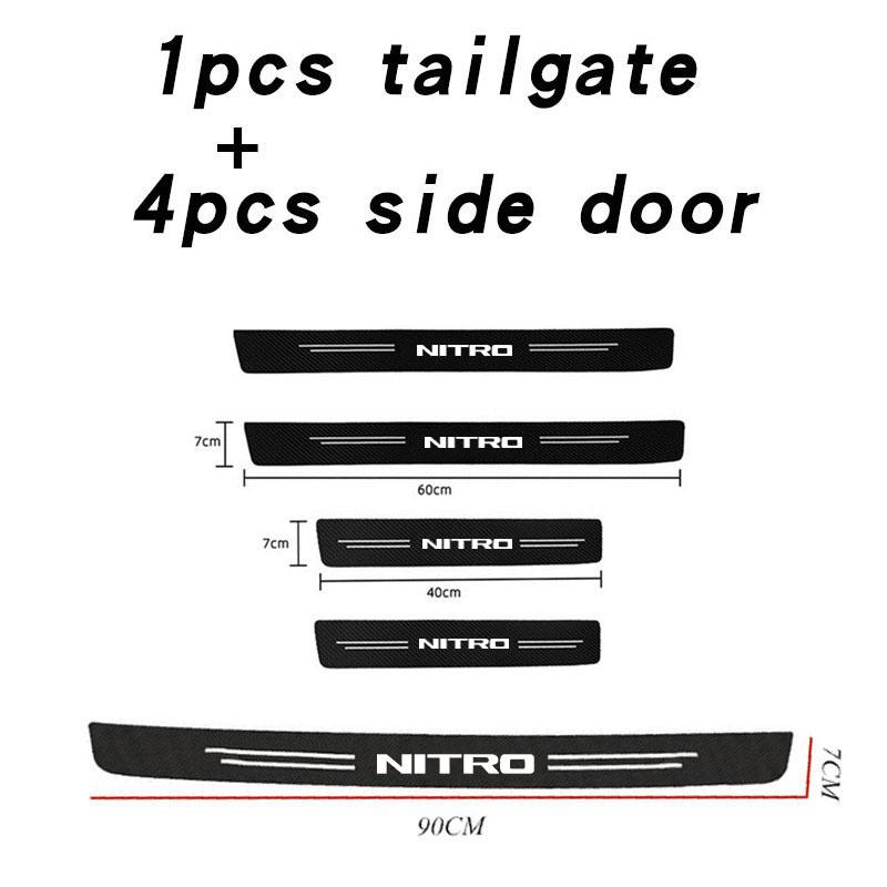 Car Sill pedal Rear Bumper Protection Stickers for Decoration Interior Dodge CHALLENGER DART NITRO RAM SRT SXT Car Accessories U666