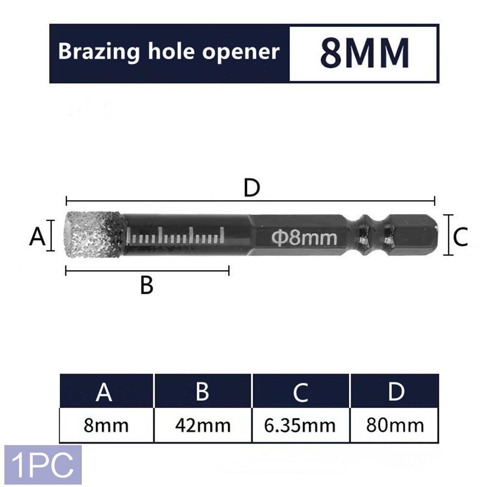 1PC Brazed Drill Bit Dry Drilling Ceramic Tile Drill Bit Marble Granite Vitrified Tile Hole Opener Diamond Drill Bit LM