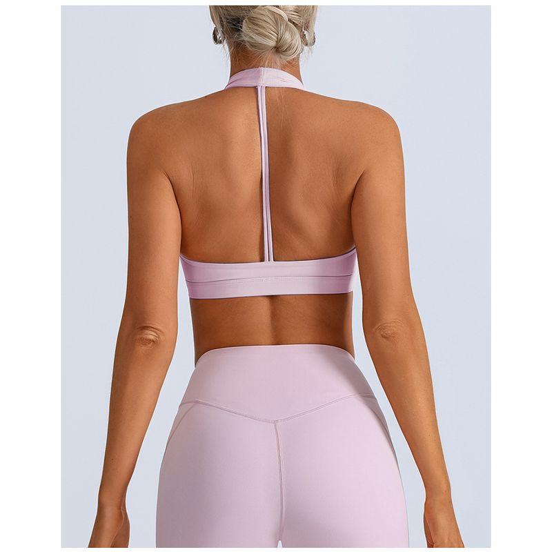 Cross-Border Fashion Sports Workout Bra Women's with Chest Pad Beauty Back High Elastic Quick-Drying Yoga Running Training Vest Bra